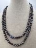 Two Fresh Water Black Pistachio Pearl Strands - 3