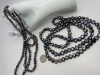 Two Fresh Water Black Pistachio Pearl Strands - 4