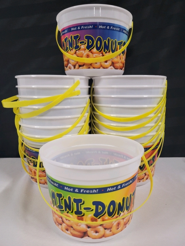 16 New Mini Donuts Plastic Containers with Handles
