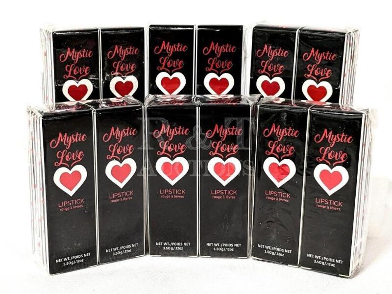 12 New MYSTIC LOVE Lipsticks (6 Red & 6 Light Red)