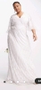 New ASOS sz US 18 Women's Curve Eliza Flutter Sleeve Embellished Wedding Dress - 4