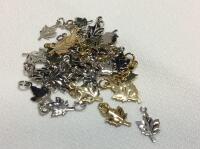 Vintage Silver & Gold Tone Maple Leaf Charms