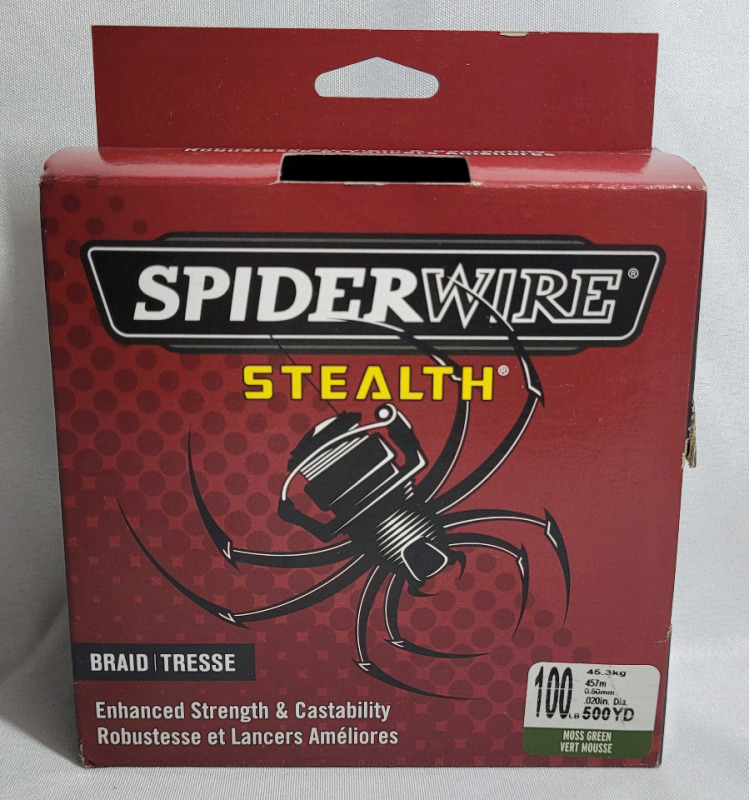 NEW SpiderWire Stealth Superline, Moss Green, 100lb / 45.3kg Fishing Line