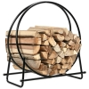 New Costway Tubular Steel Log Hoop Firewood Storage Rack 40"