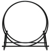 New Costway Tubular Steel Log Hoop Firewood Storage Rack 40" - 2