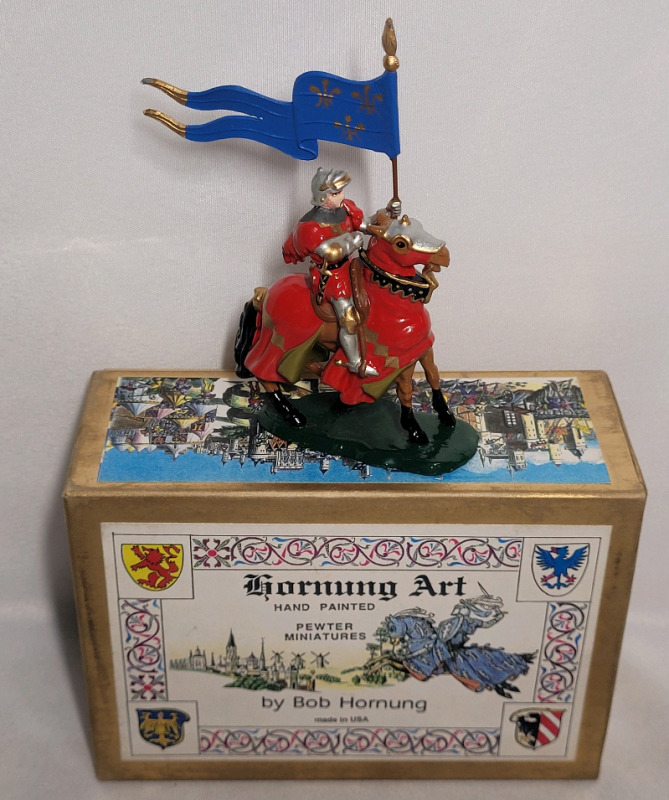 Hornung Art Britains ' Heilly w/Banner of France ' Toy Soldier Lead Miniature