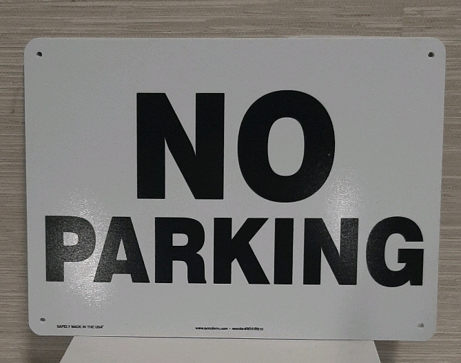 New, 5 No Parking Signs