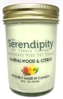 New Serendipity Sandalwood & Citrus Soy Candle 8oz