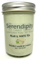 New Serendipity Pear & White Tea Scented Soy Candle 8oz