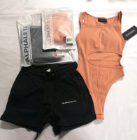 4 New ALPHALETE Women's XSmall Shorts & Bodysuits