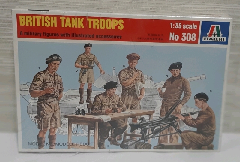 Vintage, British Tank Troops with Accessories 1:35
