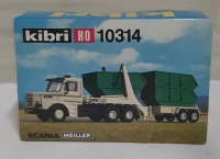 Vintage, Kibri HO Meiller Truck with Rubbish Bins