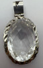 Stunning 925 Statement Rose Cut Clear Quartz Pendant