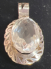 Stunning 925 Statement Rose Cut Clear Quartz Pendant - 5