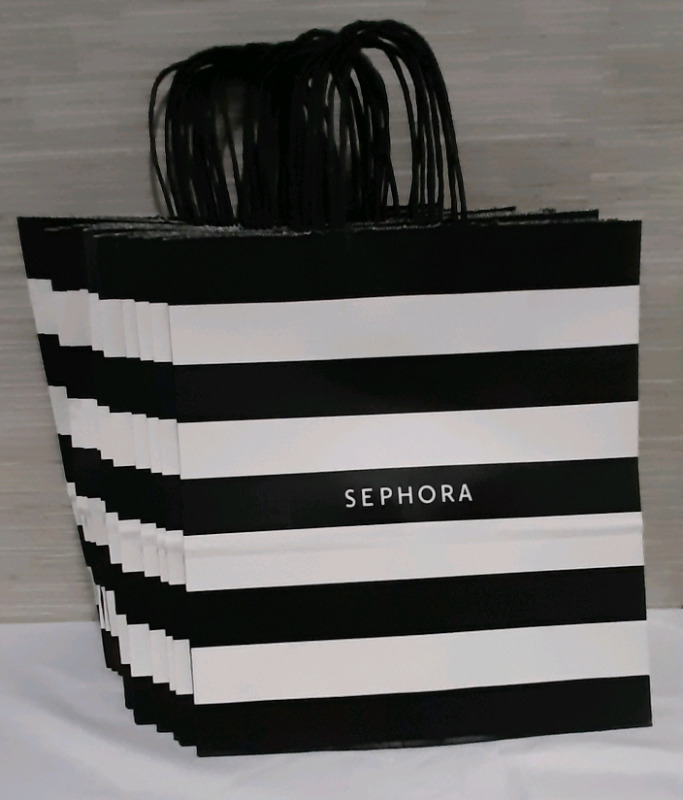 10 New Sephora Bags. 12.75" tall x 12" wide X 5.50" deep