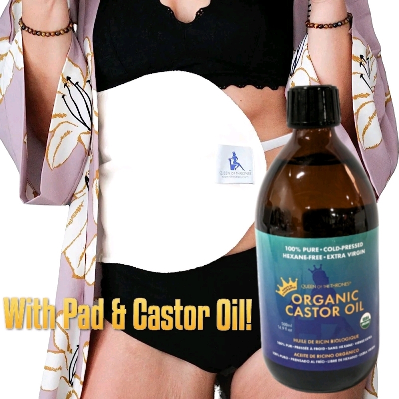New Queen of the Thrones Organic Castor Oil Liver Pack with 500ml of 100% Cold-Pressed Extra Virgin Castor Oil!