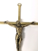 Brass / Copper Candlestick Holders, Tray, Pots & Crucifix - 6