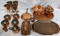 Copper Serving Ware Lot.