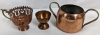 Copper Serving Ware Lot. - 10