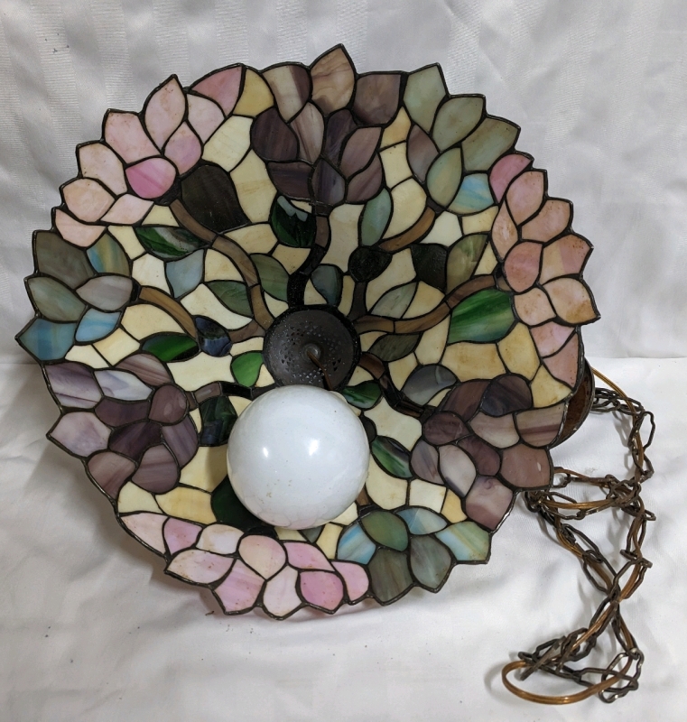 Vintage Stained glass style ceiling light.