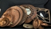 Collection of Copper Servingware and Bird Decoration - 13