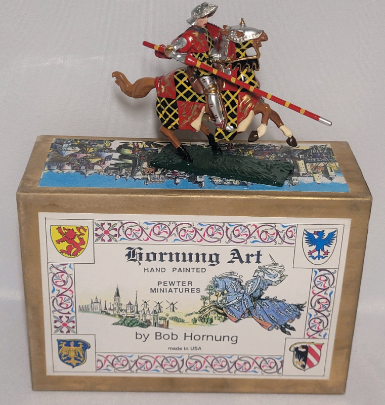 Hornung Art ' Jousting Tournament Knight ' Toy Soldier Lead Miniature