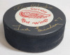 Ted Lindsay & Alex Delvecchio Detroit Red Wings Autograph Puck , No COA - 4