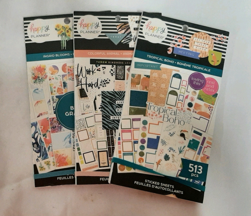 New 3 Books of Stickers for Day Planners, Calendars etc.