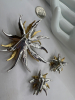 Rare Marcel Boucher 1950 Brooch & Earring Set 2 tone Rhinestones signed - 4