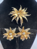 Rare Marcel Boucher 1950 Brooch & Earring Set 2 tone Rhinestones signed - 6