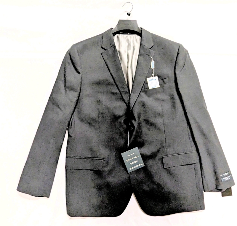 New Sears LOGAN HILL Tailored Fit Wool Suit Jacket: Charcoal (48 Regular)