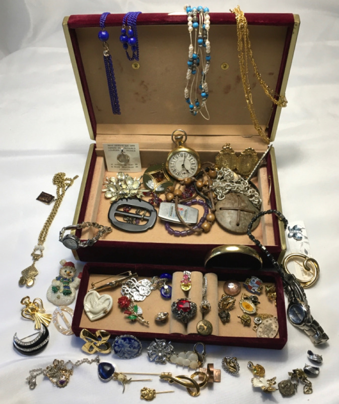 Vintage Jewelry Box Full of Treasures