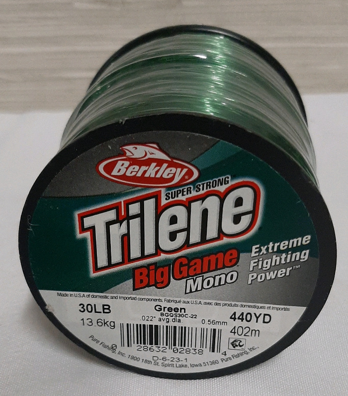 New, 1 Spool of Berkley Trilene Big Game Mono Green 30lb test