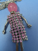 Two Rhinestone Articulated Lady Necklaces - 5