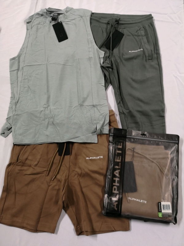 4 New ALPHALETE Men's Medium Shorts & Tank Top & Jogger