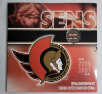 2007 Canadian Mint Ottawa Senators Coin Set w/Colored Quarter