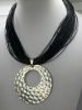 Statement Hammered Braided Rhinestone Necklaces Earrings - 2