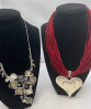 Statement Hammered Braided Rhinestone Necklaces Earrings - 4