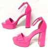 New Madden Girl Hot Pink Patent Open-Toe Omega Sandal (Size 8) - 2