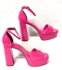 New Madden Girl Hot Pink Patent Open-Toe Omega Sandal (Size 8) - 3