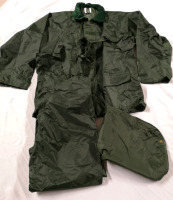 Men's medium Rain coat and Overalls with Case