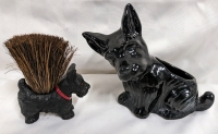 Scottish Terrier Table Brush and Planter.