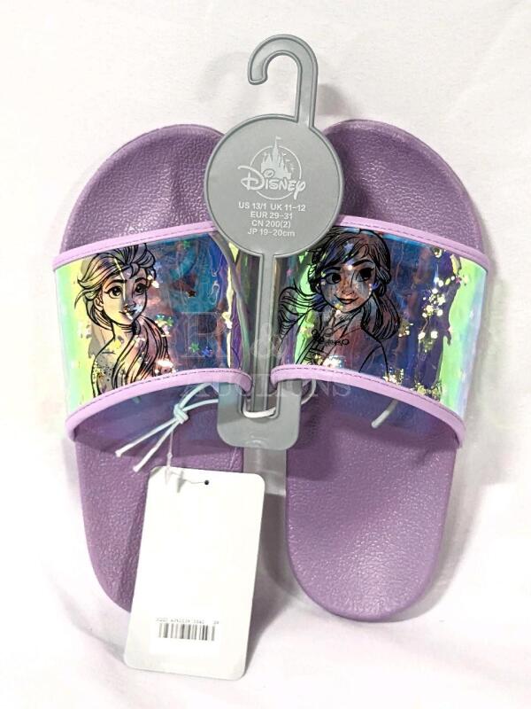 New DISNEY Frozen Kids Swim Sandals / Slides Size 13/1