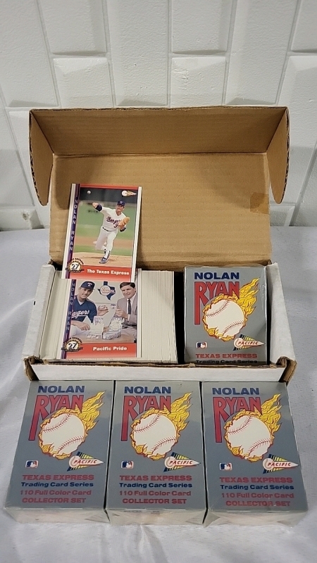 4 1990s Nolan Ryan MLB Baseball Cards Sets - Pacific