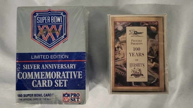 Pro Set Super Bowl XXV Football Card Set & Hershey Set