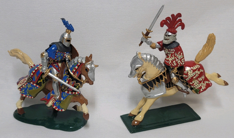 Hornung Art: ' Mounted Knights in Combat ' Toy Soldier Lead Miniatures