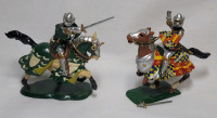 Hornung Art ' Mounted Knights in Combat ' Toy Soldier Lead Miniatures