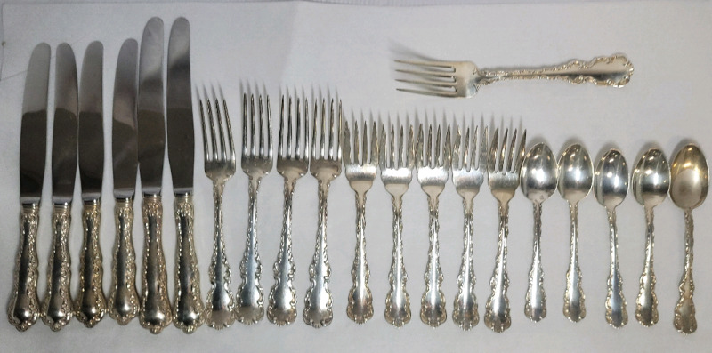 BIRKS Sterling Silver Flatware , 21 pcs. 454+ Grams w/o knives