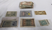 Vintage Collection of World Bank Currency Notes.