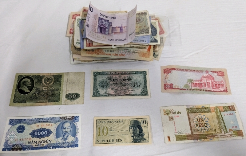 Variety of World Bank Currency Notes